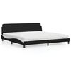 vidaXL Letto con Materasso Dover Nero e Bianco 200x200cm in Similpelle