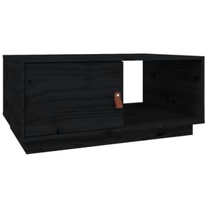 vidaXL Tavolino da Salotto Nero 80x50x35,5cm in Legno Massello di Pino
