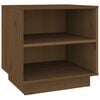 vidaXL Comodino Marrone Ambrato 40x34x40 cm in Legno Massello di Pino