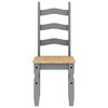 Sedie da Pranzo 2 pz Corona Grigie 42x47x107 cm Legno Massello di Pino