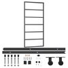 vidaXL Porta Scorrevole con Kit Montaggio Vetro ESG Alluminio 90x205cm