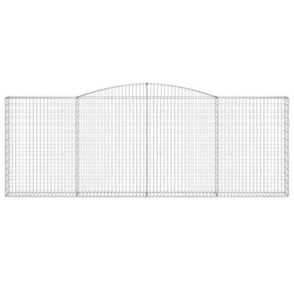 vidaXL Cesti Gabbioni ad Arco 8 pz 400x30x140/160 cm Ferro Zincato