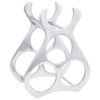 vidaXL Portabottiglie Argento 32 x 14 x 37.5 cm Alluminio