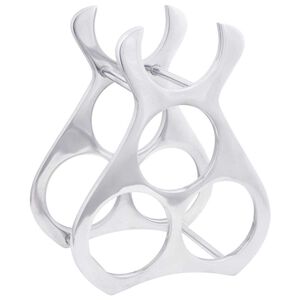 vidaXL Portabottiglie Alluminio Argento