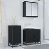 vidaXL Credenza Rovere nero 35 x 35.5 x 76 cm Legno multistrato