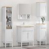 vidaXL Set di mobili per il bagno 4 pcs Bianco Legno di Pino Massello