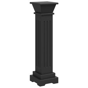 vidaXL Piedistallo per Piante Quadrato Classico Nero 17x17x66 cm MDF