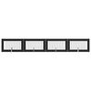 vidaXL Cancello per cani con supporti 4 pcs Rovere Nero 100 x 60 cm