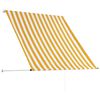 vidaXL Tenda da Sole Retrattile 150x150 cm Giallo e Bianco