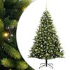 vidaXL Albero di Natale Artificiale Pieghevole 150 LED Verde 150 cm