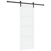 vidaXL Porta scorrevole 78 x 211 cm Legno ingegnerizzato Bianco e Nero