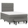 vidaXL Giroletto a Molle con Materasso Grigio Scuro 120x200 cm Tessuto
