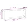 vidaXL Mensole Cubo 6pz Bianco Rovere Sonoma 80x15x26,5cm Multistrato