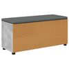 vidaXL Panca per ingresso con cuscino Grigio Cemento 100 x 38 x 46 cm