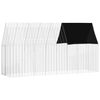 vidaXL Gabbia per Conigli Argento 400 x 100 x 210 cm Acciaio zincato