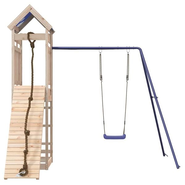 vidaXL Set da Gioco da Esterno in Legno Massello di Pino