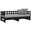 vidaXL Dormeuse Estraibile Nera 2x(80x200) cm Legno Massello di Pino