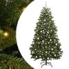 vidaXL Albero di Natale artificiale 210 cm 300 LED Bianco caldo Verde