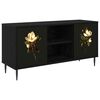vidaXL Mobile TV BREMEN 102 x 33 x 51 cm Rovere Nero