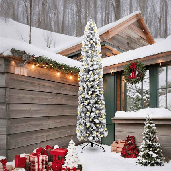 vidaXL Albero di Natale artificiale con 300 LED Verde 240 cm