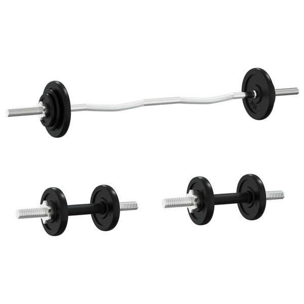 vidaXL Set Bilanciere e Manubri con Dischi 60 kg in Ghisa
