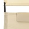 vidaXL Lettino Prendisole Doppio con Baldacchino in Textilene Crema