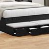 vidaXL Cassetti per letto Rovere Nero 120 x 36,5 x 16,5 cm