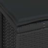 vidaXL Set da Pranzo per Giardino Nero Poly Rattan
