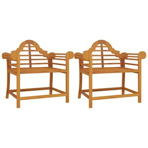 vidaXL Sedie da Giardino 2 pz 91x62x94 cm in Legno Massello di Teak