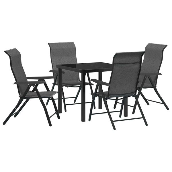 vidaXL Set da Pranzo per Giardino 5 pcs Grigio