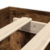 vidaXL Giroletto con Testiera Rovere Fumo 140x190 cm Legno Multistrato