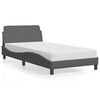 vidaXL Giroletto Dover Grigio Scuro 100x203 cm Tessuto