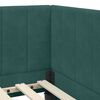 vidaXL Cornice del letto ad angolo Verde scuro 80 x 200 cm Velluto