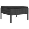 vidaXL Set Divani da Giardino 9 pz con Cuscini in Polyrattan Nero