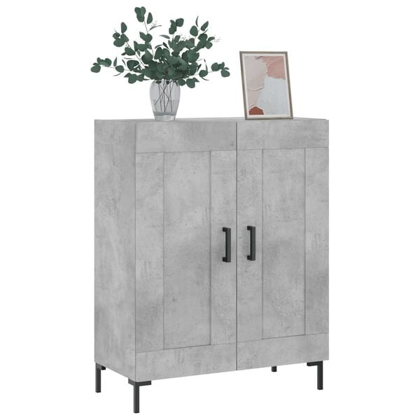 vidaXL Credenza Grigio Cemento 69,5x34x90 cm in Legno Multistrato