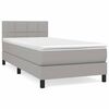vidaXL Giroletto a Molle con Materasso Grigio Chiaro 90x190 cm Tessuto