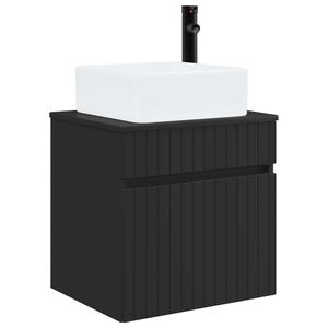 vidaXL Mobile lavabo da parete Nero 49 x 41 x 63 cm
