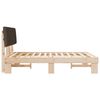 vidaXL Letto con Testiera Rivestita Talpa 150 x 200 cm Pino massello