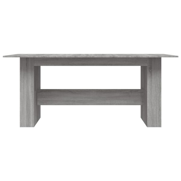 vidaXL Tavolo da Pranzo Grigio Sonoma 180x90x76 cm Legno Multistrato
