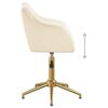 vidaXL Sedie da Pranzo Girevoli 6 pz Crema in Velluto