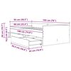 vidaXL Struttura del letto Rovere Nero 90 x 190 cm Pino massello