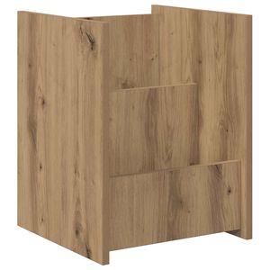 vidaXL Scaffale per riviste Rovere artigianale 35 x 35 x 45 cm