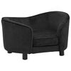 vidaXL Divano per Cani Nero 69x49x40 cm in Peluche