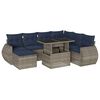vidaXL Set Divani da Giardino 8 pz con Cuscini Grigio in Polyrattan