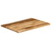 vidaXL Piano Tavolo Bordi Vivi 80x60x3,8cm Legno Massello Mango Grezzo