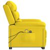 vidaXL Poltrona Alzapersona Massaggiante Giallo Chiaro in Tessuto