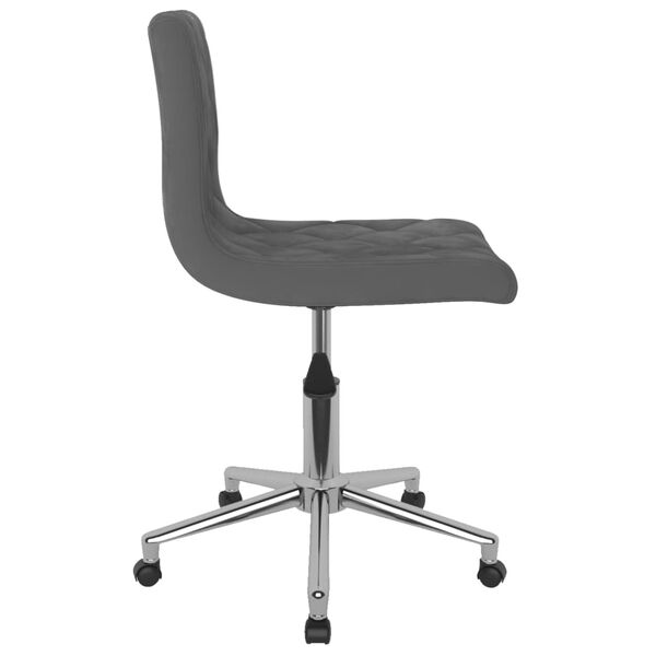 vidaXL Sedia da Ufficio Girevole Grigio Scuro in Velluto