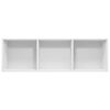 vidaXL Libreria/Mobile TV Bianco 36x30x114 cm in Legno Multistrato