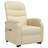 vidaXL Poltrona Alzapersona Massaggiante Crema in Tessuto