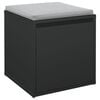 vidaXL Cassetto Contenitore Nero 40,5x40x40 cm in Legno Multistrato